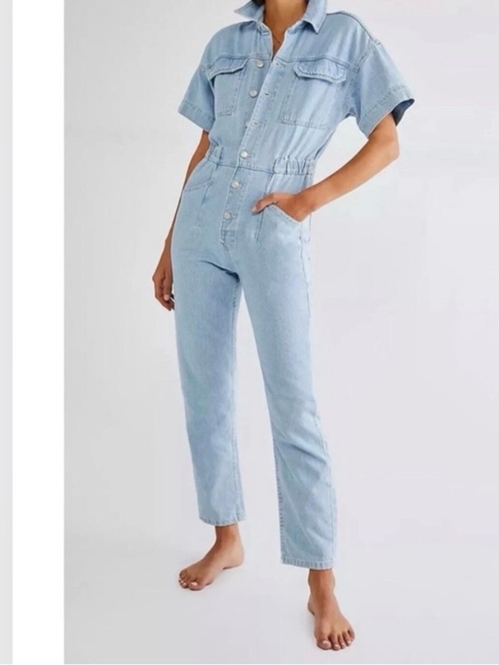 Free People We The Free Marci Jumpsuit in Clear Skies Size XS